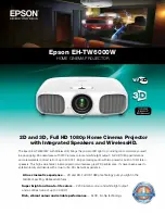 Epson EH-TW6000W Quick Reference Manual предпросмотр