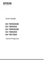 Epson EH-TW7300 User Manual preview