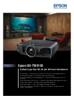 Предварительный просмотр 1 страницы Epson EH-TW9100 Specifications