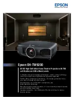 Epson EH-TW9200 Specifications preview