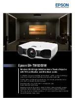 Preview for 1 page of Epson EH-TW9200W Specifications