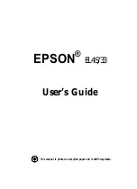 Epson EL 33 User Manual preview