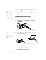 Предварительный просмотр 21 страницы Epson ELP-505 User Manual