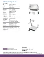 Предварительный просмотр 2 страницы Epson ELPDC04 High Resolution Document Camera Specifications