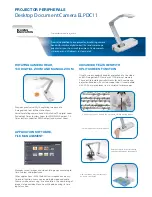 Preview for 5 page of Epson ELPDC06 Document Camera For serial numbers beginning with LQZF - DC-06 Document Camera Specifications