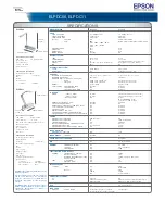 Preview for 6 page of Epson ELPDC06 Document Camera For serial numbers beginning with LQZF - DC-06 Document Camera Specifications