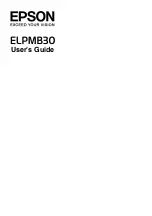 Preview for 1 page of Epson ELPMB30 User Manual