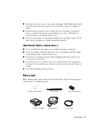 Preview for 5 page of Epson ELPMC02 User Manual