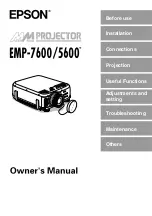 Epson EMP 5600 Owner'S Manual предпросмотр