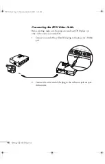 Предварительный просмотр 22 страницы Epson EMP 720 User Manual