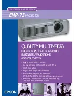 Preview for 1 page of Epson EMP-73 Specifications