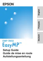 Epson EMP-7850 Setup Manual предпросмотр