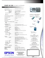 Epson EMP-8100 Specifications preview