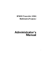 Предварительный просмотр 2 страницы Epson EMP-8150 - XGA LCD Projector Administrator'S Manual