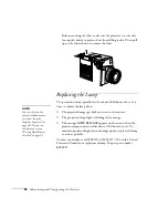 Предварительный просмотр 87 страницы Epson EMP-8150 - XGA LCD Projector Administrator'S Manual