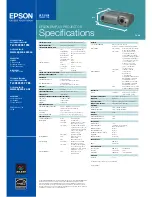 Preview for 2 page of Epson EMP-X3 Specifications