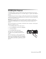 Preview for 17 page of Epson Ensemble HD 8100 - Home Cinema System User Manual