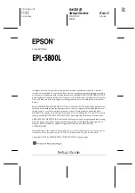 Preview for 3 page of Epson EPL-5800L Setup Gudie