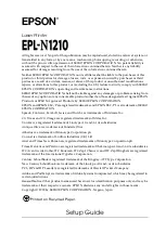 Preview for 3 page of Epson EPL-N1210 Setup Manual