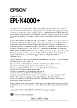 Preview for 3 page of Epson EPL-N4000+ Setup Manual