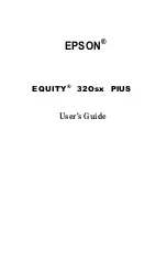 Предварительный просмотр 1 страницы Epson Equity 320SX PLUS User Manual