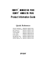 Epson Equity 486DX2/50 PLUS Product Information Manual предпросмотр