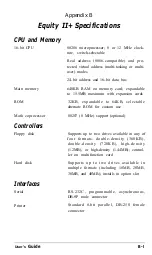 Preview for 63 page of Epson EQUITY II+ User Manual