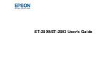 Preview for 1 page of Epson ET-2800 User Manual