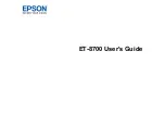 Epson ET-8700 User Manual preview