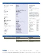 Preview for 2 page of Epson EX100 Product Specifications