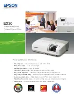 Preview for 1 page of Epson EX30 Specifications