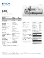 Preview for 2 page of Epson EX30 Specifications