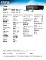 Preview for 4 page of Epson EX5210 Specifications