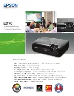 Epson EX70 Specification Sheet preview