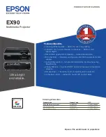 Preview for 1 page of Epson EX90 Specifications