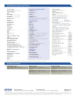 Preview for 2 page of Epson EX90 Specifications