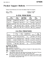 Preview for 7 page of Epson FX 1170 - B/W Dot-matrix Printer Product Support Bulletin