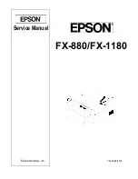 Epson FX-1180 - Impact Printer Service Manual preview