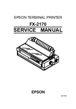 Preview for 1 page of Epson FX-2170 - Impact Printer Service Manual