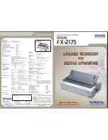 Epson FX-2175 Specifications предпросмотр