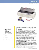 Preview for 1 page of Epson FX-2180 - Impact Printer Specifications