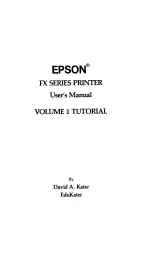 Preview for 1 page of Epson FX-80 User Manual