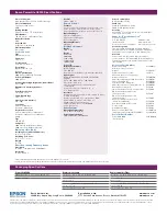 Предварительный просмотр 2 страницы Epson G5000 - PowerLite XGA LCD Projector Specifications