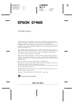 Preview for 3 page of Epson G710U User Manual