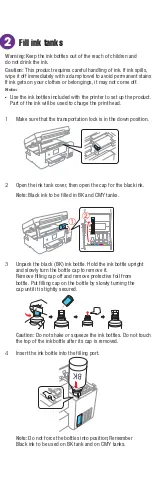 Preview for 2 page of Epson GO ET-15000 SP Quick Start Manual