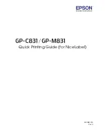 Preview for 1 page of Epson GP-C831 Quick Printing Manual