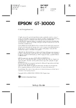 Preview for 3 page of Epson GT-30000 Series Setup Manual