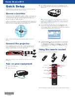 Epson Home Cinema 4010 Quick Setup preview