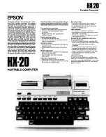 Preview for 2 page of Epson HX-20 Specification Sheet