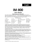 Preview for 7 page of Epson IM-800 User Manual